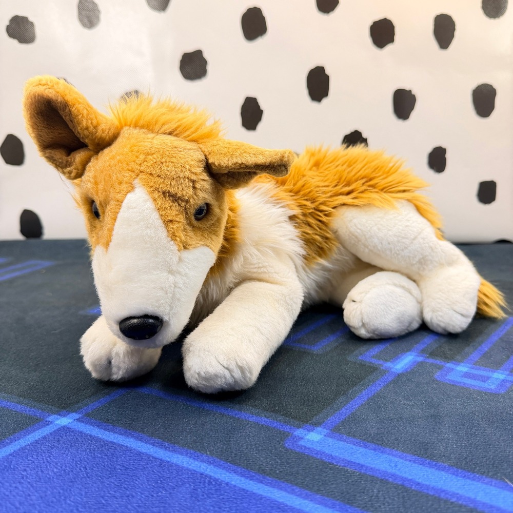Ty Beanie Buddies Cassie Collie Dog Plush 2001 Large 12" Stuffed Animal
